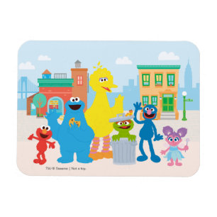 Sesame Street Grannskapscen Magnet