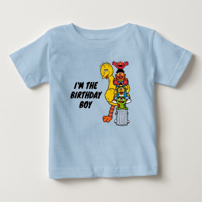 Sesame Street | Grattis på födelsedagen Pals Birth T Shirt (Framsida)