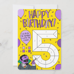 Sesame Street Greve von Count Färgläggning med s Kort