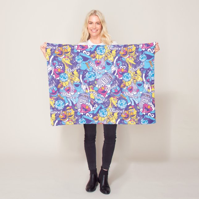 Sesame Street| Groovy Dance Mönster Fleecefilt (På plats)