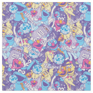 Sesame Street   Groovy Dance Mönster Tyg