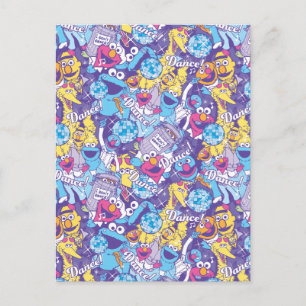 Sesame Street Groovy Dance Mönster Vykort