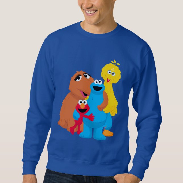 Sesame Street | Group Hug Lång Ärmad Tröja (Framsida)