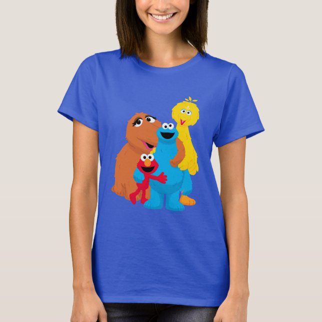 Sesame Street | Group Hug T Shirt (Framsida)