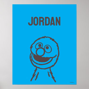 Sesame Street   Grover Bright   Lägg till ditt nam Poster