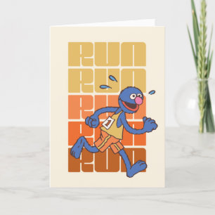 Sesame Street Grover Springa Helgkort