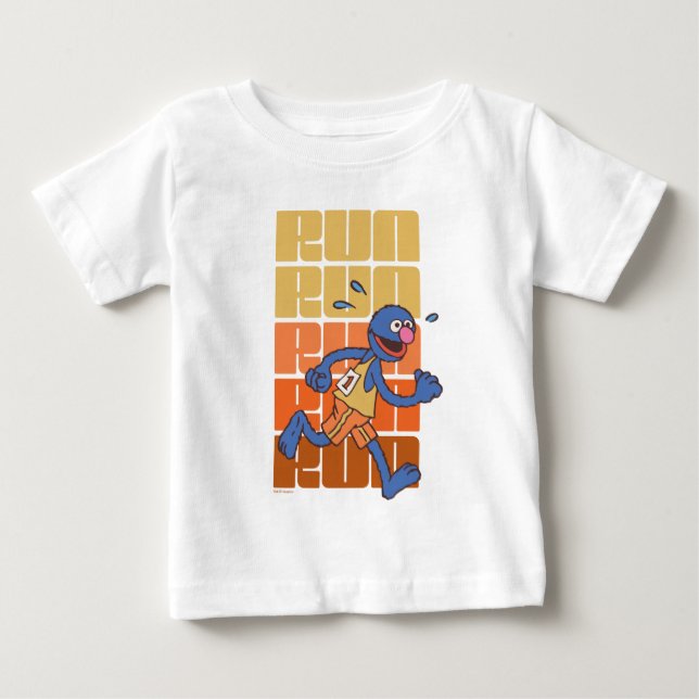 Sesame Street | Grover Springa T Shirt (Framsida)