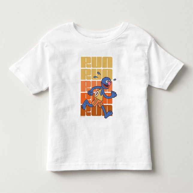 Sesame Street | Grover Springa T Shirt (Framsida)