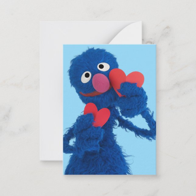 Sesame Street | Grover Valentine Hearts Anteckningskort (Framsida)