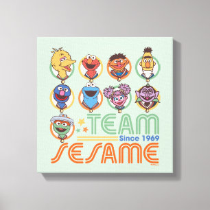 Sesame Street Gruppens namn sedan 1969 Canvastryck