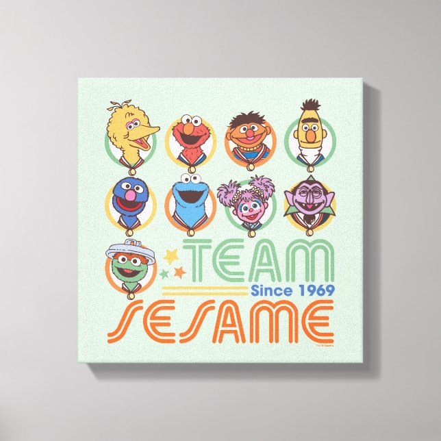 Sesame Street | Gruppens namn sedan 1969 Canvastryck (Framsida)