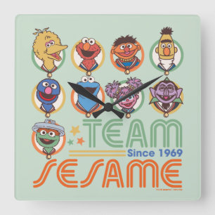 Sesame Street Gruppens namn sedan 1969 Fyrkantig Klocka