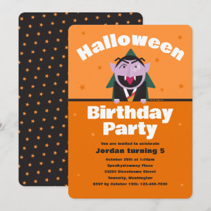 Sesame Street Halloween Barns födelsedag Inbjudningar