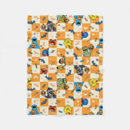 Sesame Street Halloween Checkered Mönster Fleecefilt