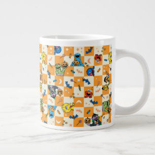 Sesame Street Halloween Checkered Mönster Jumbo Mugg