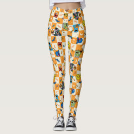 Sesame Street Halloween Checkered Mönster Leggings