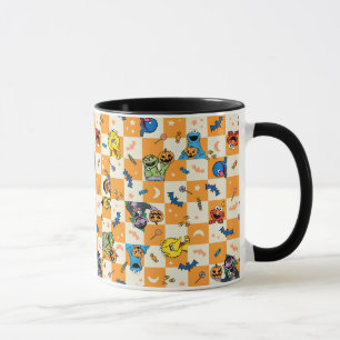 Sesame Street Halloween Checkered Mönster Mugg