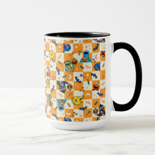 Sesame Street Halloween Checkered Mönster Mugg