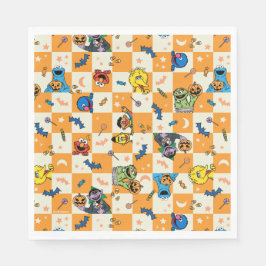 Sesame Street Halloween Checkered Mönster Pappersservett