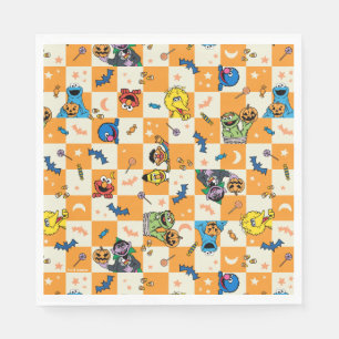 Sesame Street Halloween Checkered Mönster Pappersservett