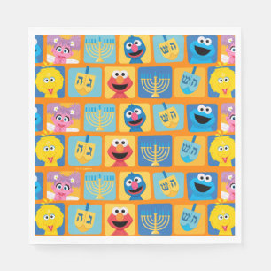 Sesame Street Hanukkah Mönster Pappersservett