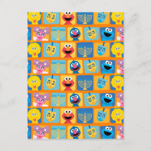 Sesame Street Hanukkah Mönster Vykort