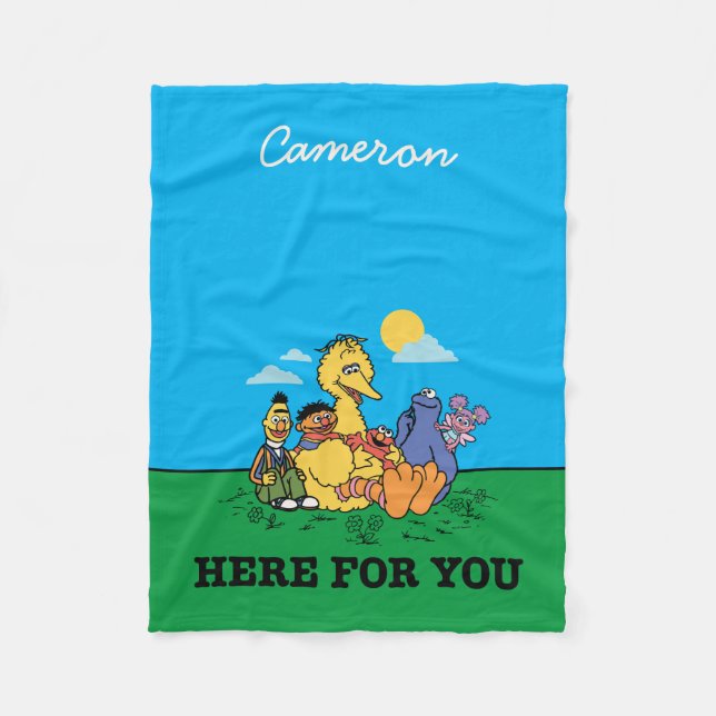 Sesame Street | Här åt dig | Lägg till ditt namn Fleecefilt (Framsidan)