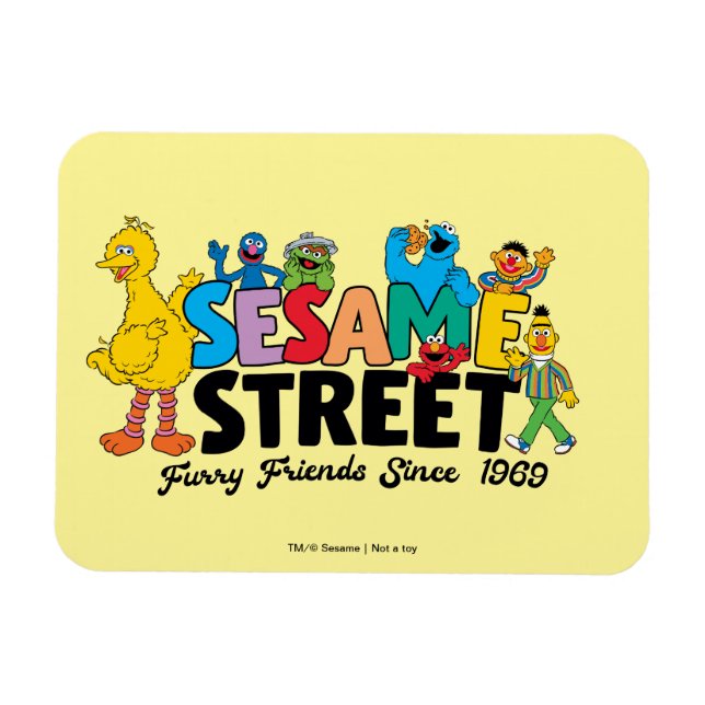 Sesame Street | Hårigets vänner sedan 1969 Magnet (Horisontell)