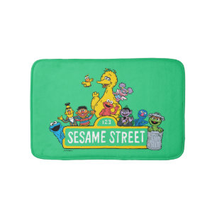 Sesame Street Hela gatunumnet runt Badrumsmatta