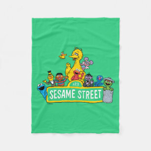 Sesame Street Hela gatunumnet runt Fleecefilt