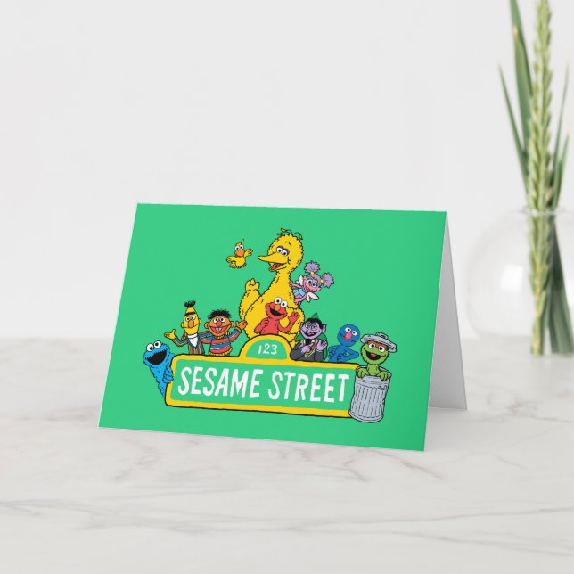 Sesame Street | Hela gatunumnet runt Helgkort (Framsida)