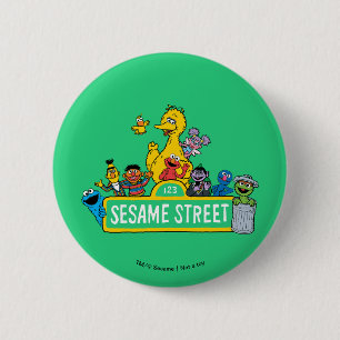 Sesame Street Hela gatunumnet runt Knapp