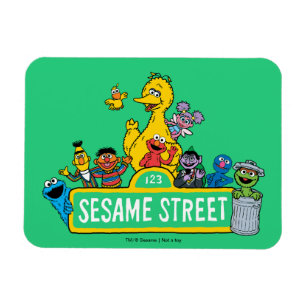 Sesame Street Hela gatunumnet runt Magnet