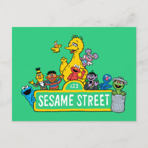Sesame Street Hela gatunumnet runt Vykort
