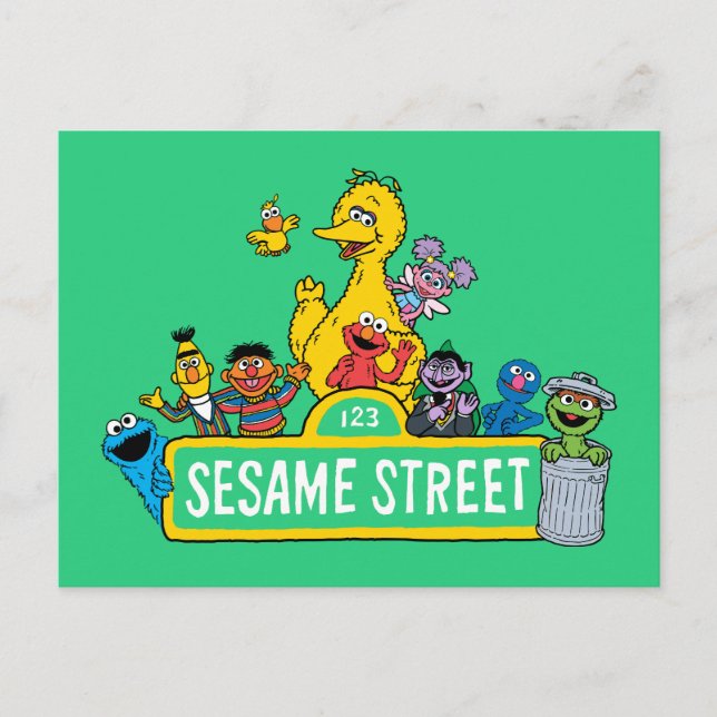 Sesame Street | Hela gatunumnet runt Vykort (Framsida)