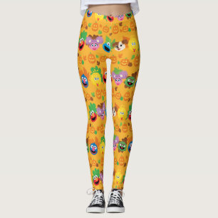 Sesame Street Höst löv Mönster Leggings
