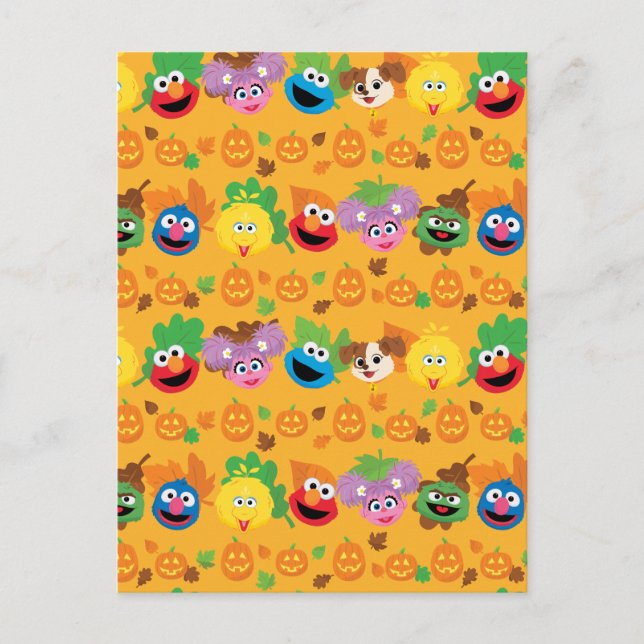 Sesame Street Höstlöv Mönster Vykort (Framsida)