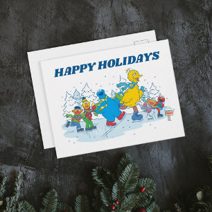 Sesame Street   Ice Sking Friends Vykort