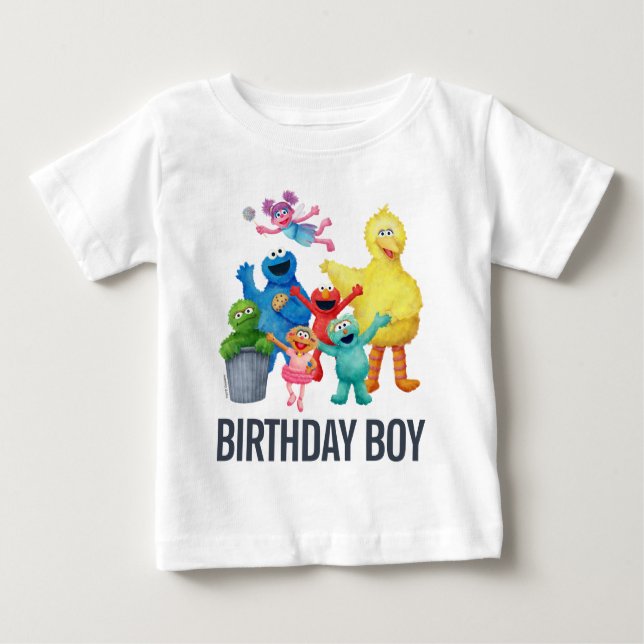 Sesame Street Illustration | Födelsedag T Shirt (Framsida)