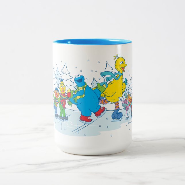Sesame Street | Isdansande vänner Två-Tonad Mugg (Center)
