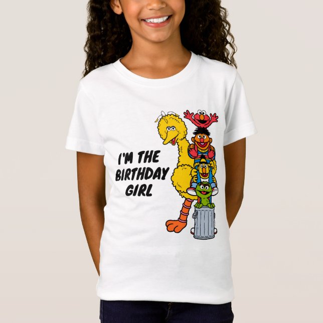 Sesame Street | Jag är Birthday Girl T Shirt (Framsida)