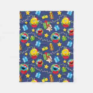Sesame Street jul Ljus Mönster Fleecefilt