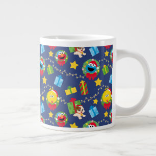 Sesame Street jul Ljus Mönster Jumbo Mugg