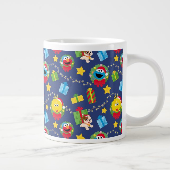 Sesame Street jul Ljus Mönster Jumbo Mugg (Höger)