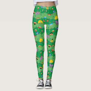 Sesame Street jul Ljus Mönster Leggings