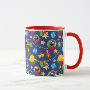 Sesame Street jul Ljus Mönster Mugg