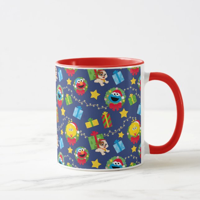 Sesame Street jul Ljus Mönster Mugg (Höger)