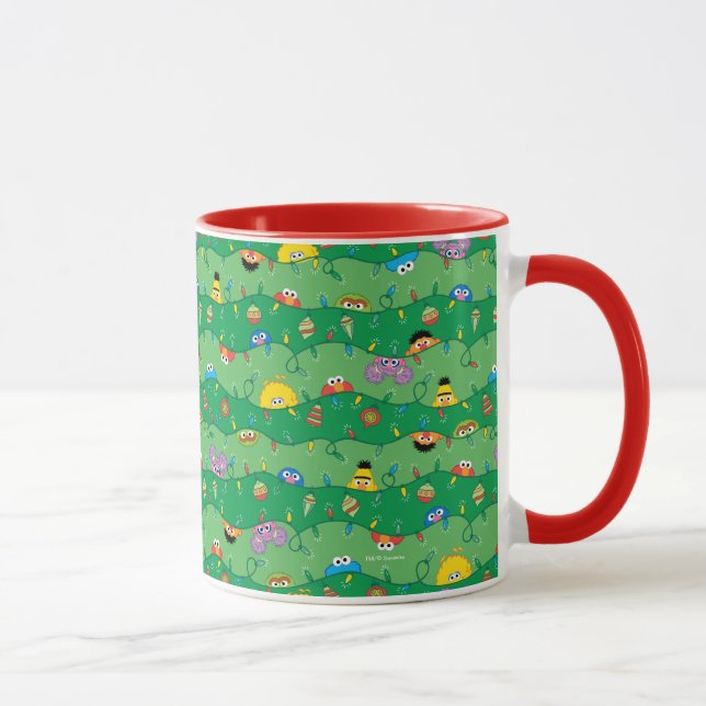 Sesame Street jul Ljus Mönster Mugg (Höger)