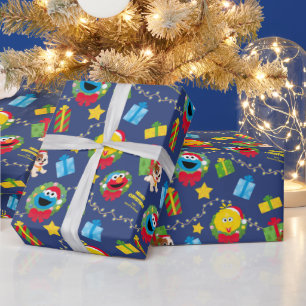 Sesame Street jul Ljus Mönster Presentpapper