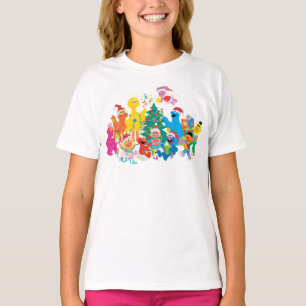 Sesame Street Jul med hela Gang T Shirt